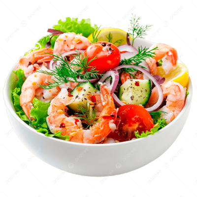 Салат с креветками 